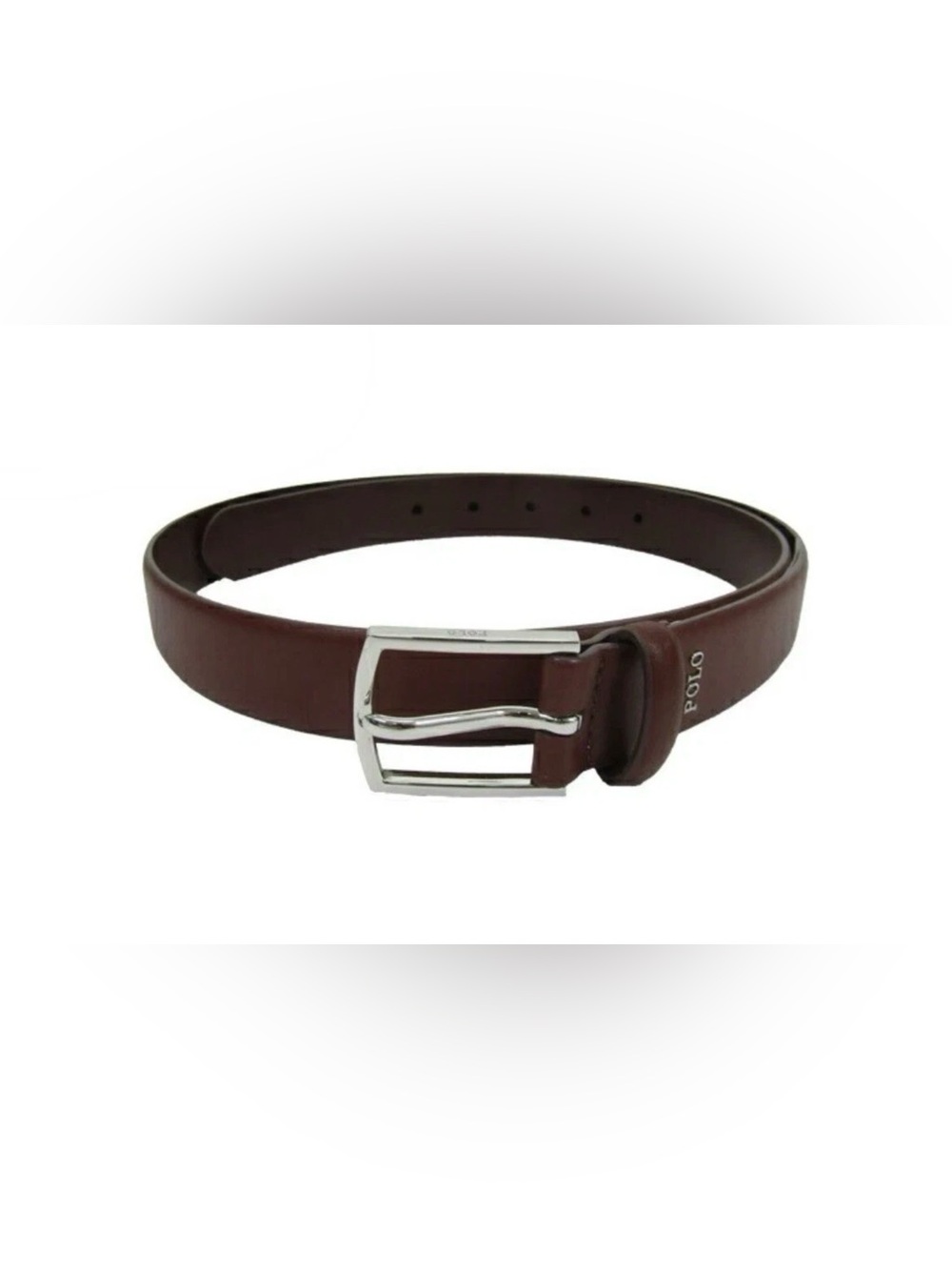 POLO RALPH LAUREN Brown Cow hide Leather Dress Belt Men's Size 32 NWT